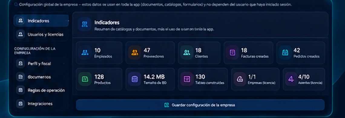 Configuración global de LeapSoft ERP