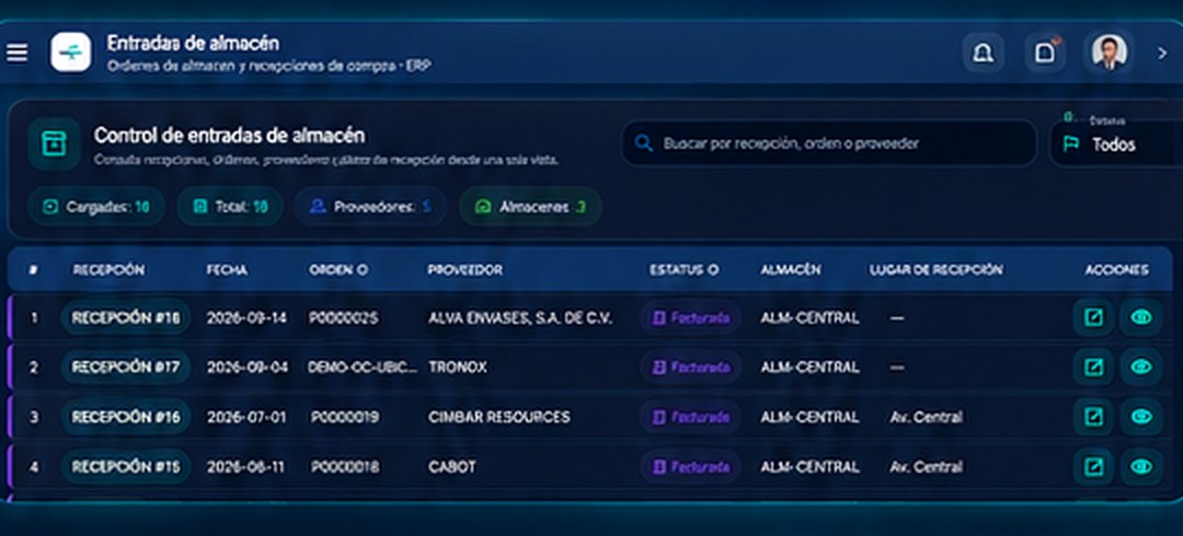 Control de entradas de almacén
